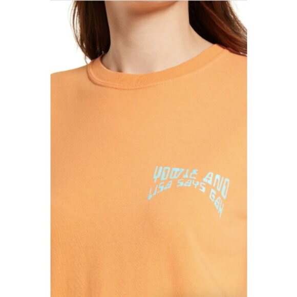 Lisa Says Gah Orange and Blue Long Sleeve Tee - Picture 7 of 7
